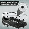 thumbnail image 2 of Vizari Valencia FG Soccer Cleats for Men and Women | Wide Fit Football Shoes with TPU Studs - BLACK/WHITE, 9.5, 2 of 7
