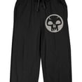 thumbnail image 2 of Magic the Gathering Black Mana Men's Black Sleep Pants-Small, 2 of 5