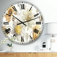 thumbnail image 2 of DesignArt Fields of Gold Watercolor Flower VII Large Wall Clock, 2 of 2