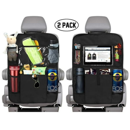 Carefree Car-Ride! Backseat Car Organizer with 5 Storage Pockets and Tablet Holder, Black