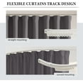 thumbnail image 6 of Room Divider Curtains with Flexible Ceiling Track Wall Mount/Ceiling Mount for Sliding Door, Blackout Floor to Ceiling Drapess with Hooks for Living Room, Grey, W100 x L108, 1 Panel, 6 of 13