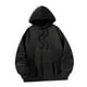 thumbnail image 3 of Sudadera con capucha de manga larga para mujer, ropa cómoda Negro, 3 of 9