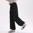 thumbnail image 3 of CAIVO Child Girls Cargo Pants For Preteen Girls Lightweight Utility Summer Trousers For Everyday Play And School Breathable Kids Pants Comfort Solid Color Streetwear, 3 of 4