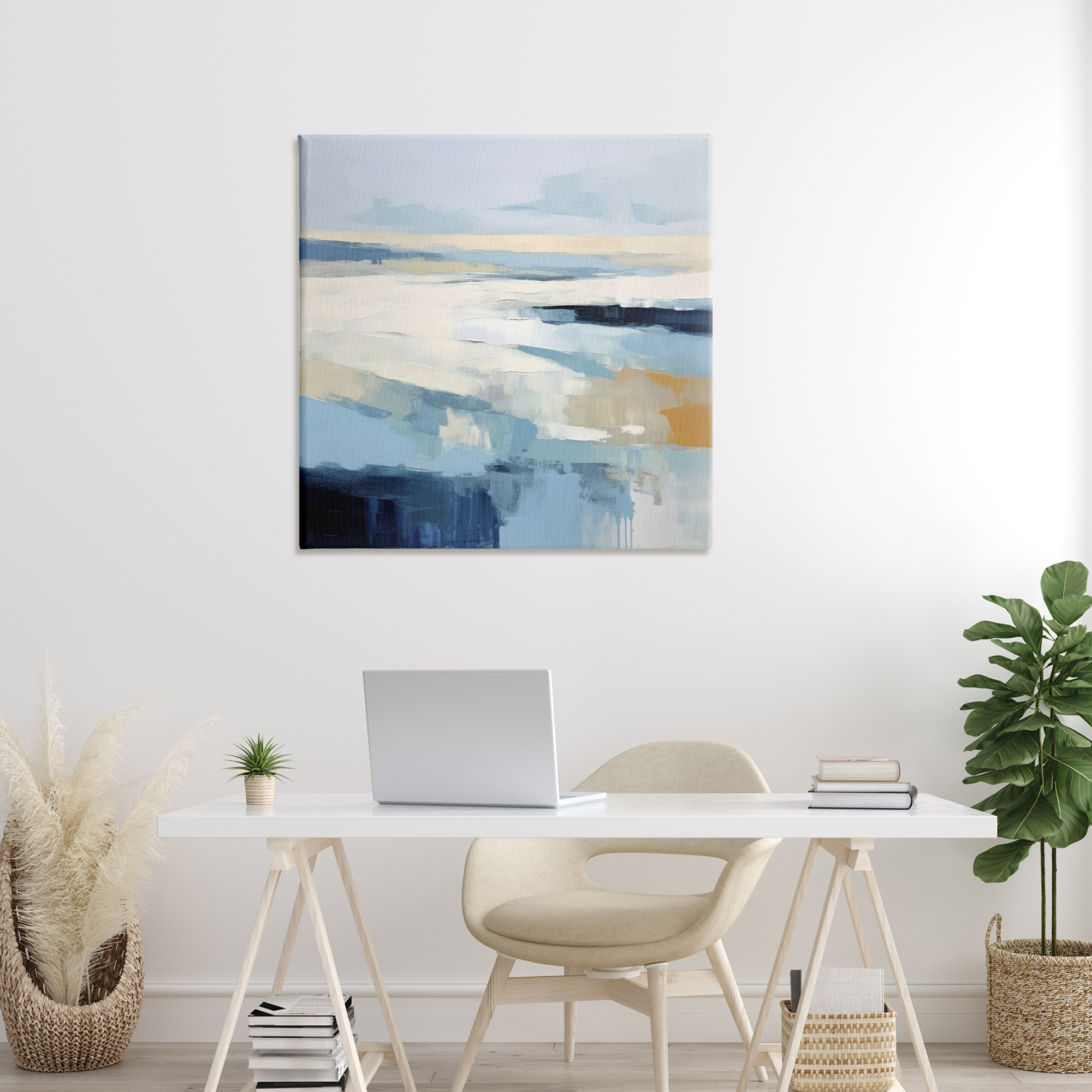 Stupell Industries Energetic Flowing Terrain Abstract Painting Wrapped Canvas Art Print Wall Art, 36 x 36