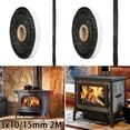 thumbnail image 5 of MYG Black Flat Stove Rope Self Adhesive Glass Seal Stove Fire Rope 10mm Wide x 3mm, 5 of 5