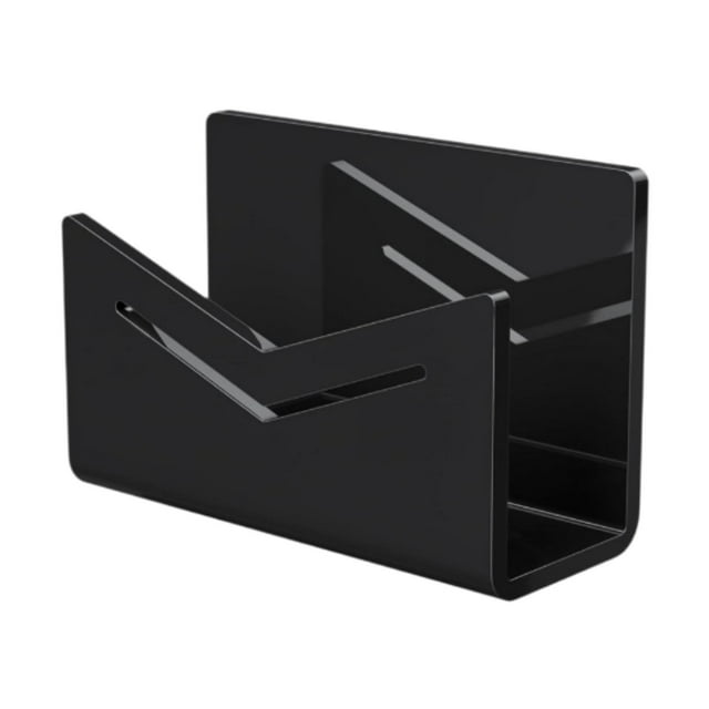 Organizador de correo acrílico, soporte para correo, organizador de suministros de escritorio, soporte para sobres, para tarjetas, papel, cuaderno Negro