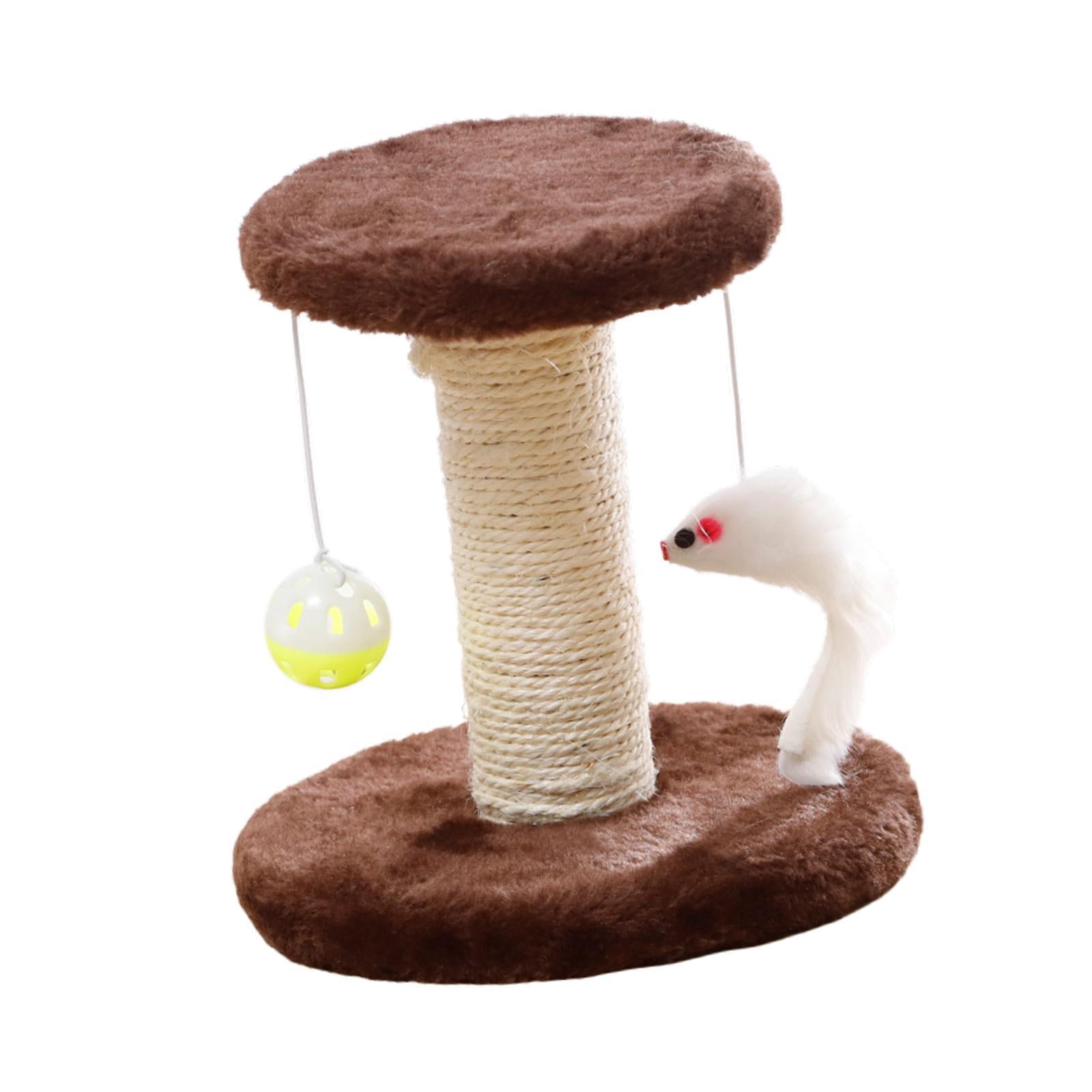 EHJRE Cat Scratching Post, Sisal Climbing Frame for Cats Indoor, Interactive Cute Sisal Scratching Post for Kittens, Home Decoration Brown