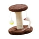 thumbnail image 2 of Rascador para gatos, poste para gatos con pelota de juguete, suministros para mascotas, linda torre de escalada para gatos, rascador para trepar con Marrón, 2 of 8