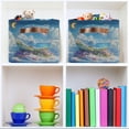 thumbnail image 6 of Yayeee Canvas Storage Basket with Handles for Shelves Fabric Bins Closet Organizer, Crystal Ocean, 6 of 8