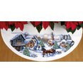 thumbnail image 2 of Dimensions Counted Cross Stitch Kit 45" Round-Sleigh Ride Tree Skirt (11 Count) - 70-08830, 2 of 2