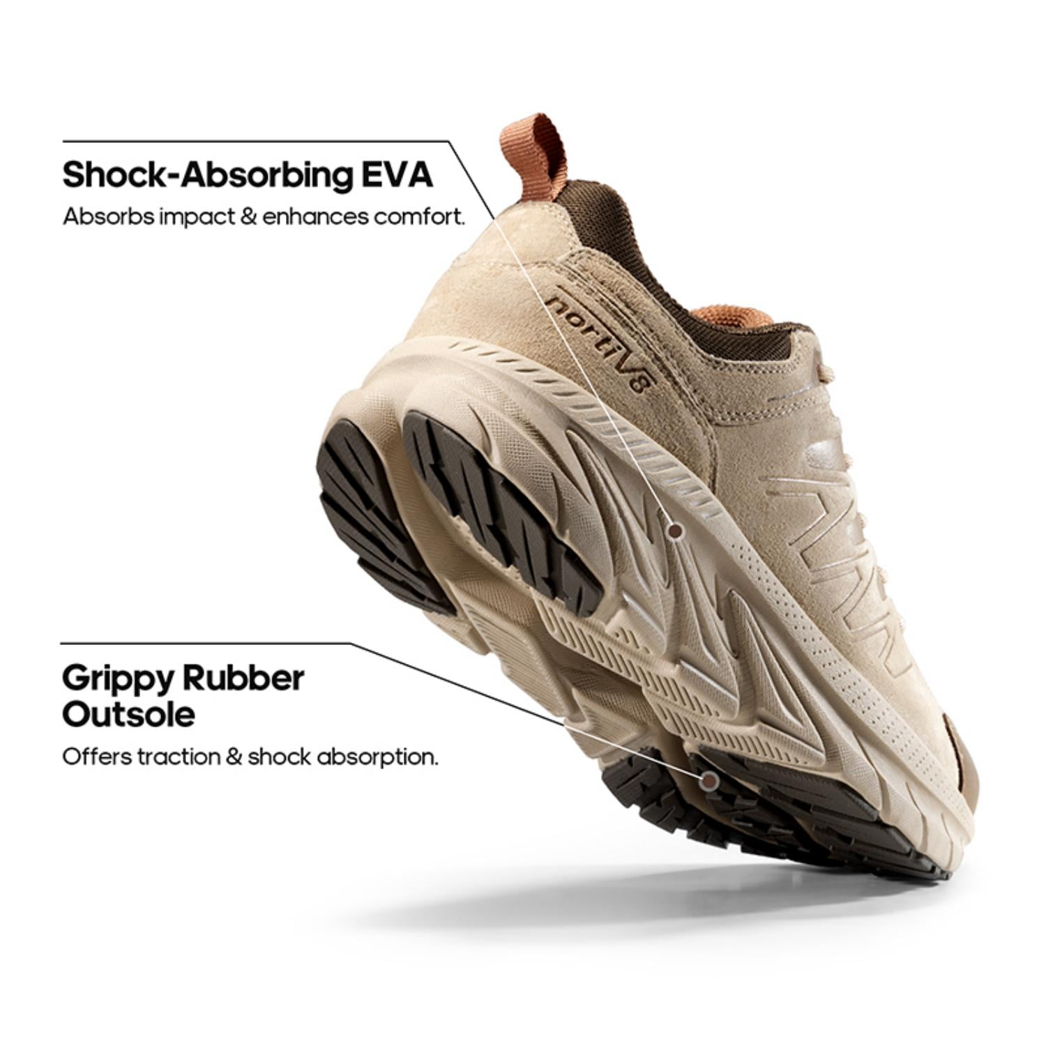 NORTIV 8 Women’s Horizon Lightweight Hiking Shoes Chunky Tennis-Inspired Non-Slip Trekking Trails & Platform Walking Sneakers