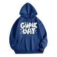 thumbnail image 1 of VBARHMQRT Sweatshirts d'Halloween pour Femmes Col Rond Décontracté avec Poche Imprimé Rugby, 1 of 3