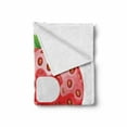 thumbnail image 2 of Letter P Soft Flannel Fleece Throw Blanket, Healthy Living Themed Alphabet Capital P Vegetarian Vegan Food, Cozy Plush for Indoor and Outdoor Use, 50" x 70", Vermilion Green Orange, by Ambesonne, 2 of 6