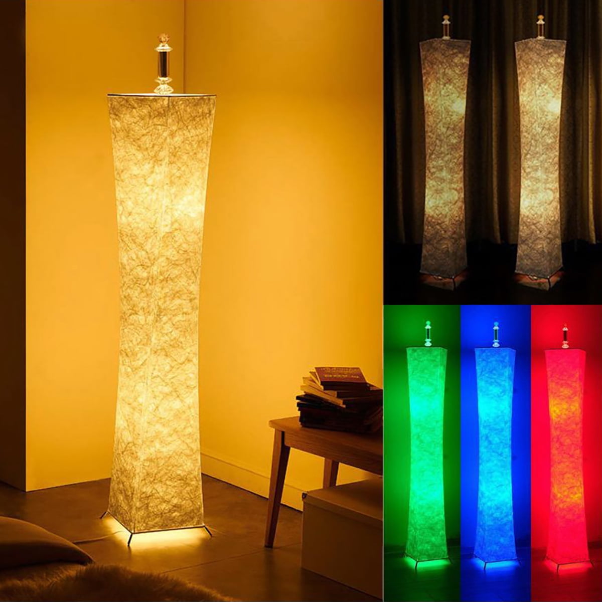 LED Floor Lamp, Soft Light Floor Lamp, 58'' RGB Tall Lamps, 7 Colors