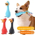 thumbnail image 5 of Durable Squeaky Rubber Chicken Dog Toy,Yellow Interactive Fetch & Chew Toy for Boredom Relief,Suitable for Small Medium Large Dogs - Blue, 5 of 6