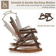 thumbnail image 6 of EPICOZY Rustic Adirondack Wood Indoor/Outdoor High Back Rocking Chair, Carbonized, 6 of 7