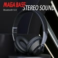 thumbnail image 3 of 9D Surround Sound Wireless Headphones, Deep Bass and Hi-Fi Stereo Sound, Wired Option, Foldable Design, Type-C Connector - Comfortable Earmuffs, Soft Ear Cushions, Four Stylish Colors to Choose From, 3 of 7