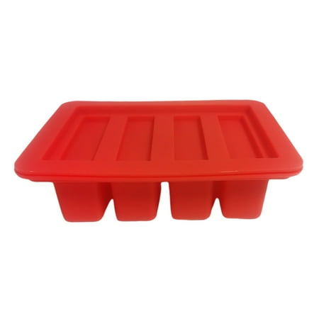 

Butter Mold Tray With Lid & 4 Large Storage Silicone Butter Stick Mold Container