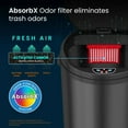 thumbnail image 5 of iTouchless Stainless Steel Sensor Trash Can w/AbsorbX Odor Control Black 8 Gal MT08RB, 5 of 7