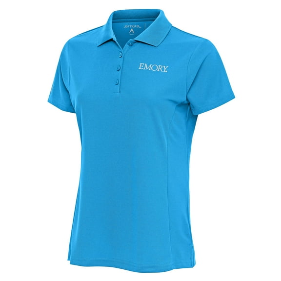 Women's Antigua Light Blue Emory Eagles Legacy Pique Polo