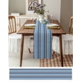 thumbnail image 6 of Table Runner Dresser Scarf 13 x 48 Inch Teal Navy Blue Grey Stripes Texture Table Runners Non-Slip Heat Kitchen Dining Table Decor for Kitchen Farmhouse Indoor Outdoor Home Party, 6 of 7