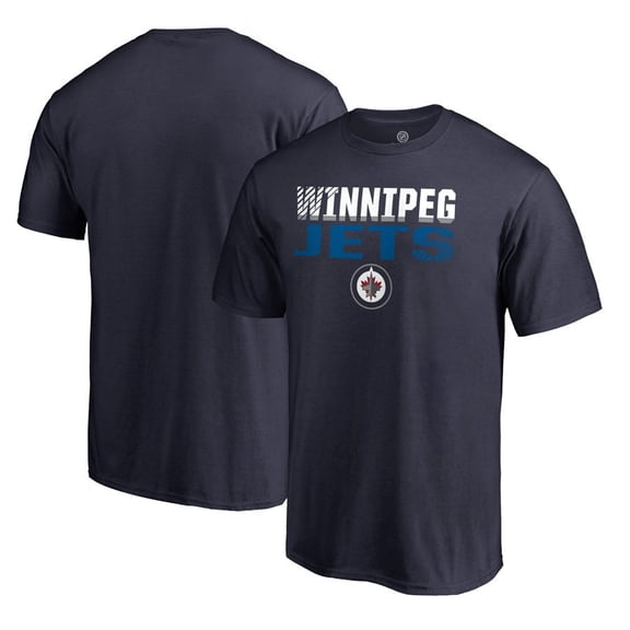 Men's Navy Winnipeg Jets Iconic Collection Fade Out T-Shirt