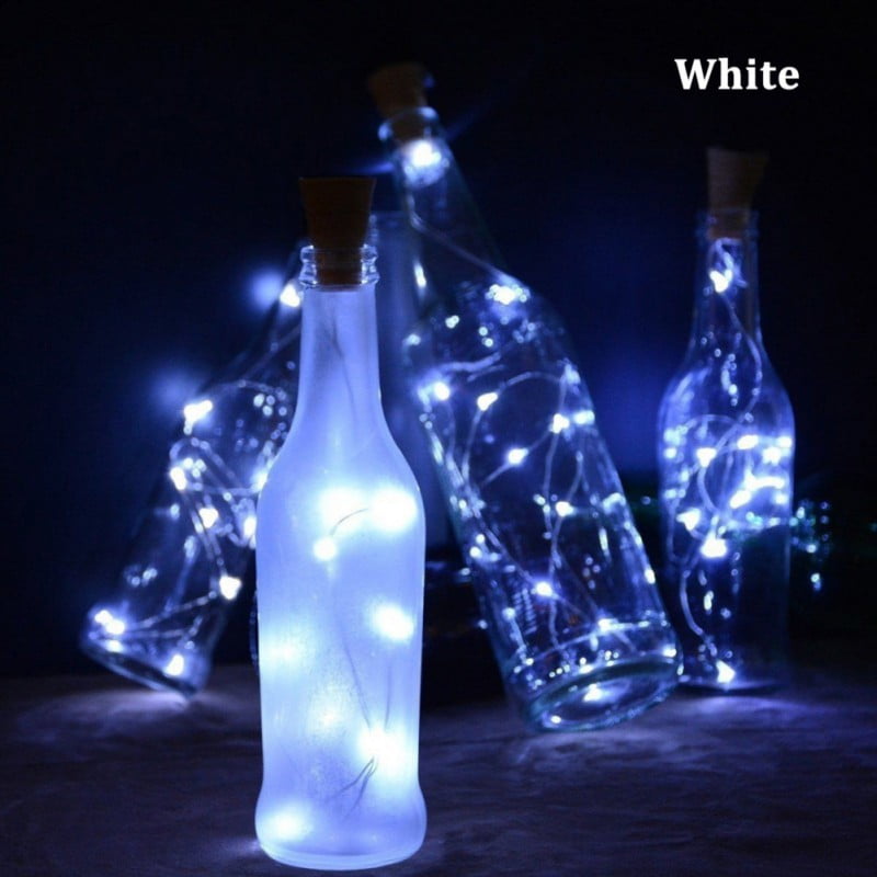 Details about   Wine Bottle Fairy String Lights Battery Cork Shaped Xmas Wedding Party 20 LED 2M 