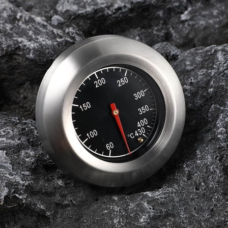 WRITWAA Bbq Thermometer Large Dial Stainless Steel Temperature Gauge for Grill and Oven with Red Pointer
