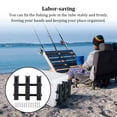 thumbnail image 4 of Fishing Rod Storage Holder Portable Vertical Professional Beginner Vertical 3-link Boat Pole Rack Mount Professional Hands-free Tube Carrying Organizer Black, 4 of 7