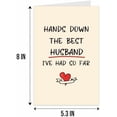 thumbnail image 3 of Qiliji Anniversary Card for Husband - Funny & Romantic, 'Best Husband So Far', 3 of 7
