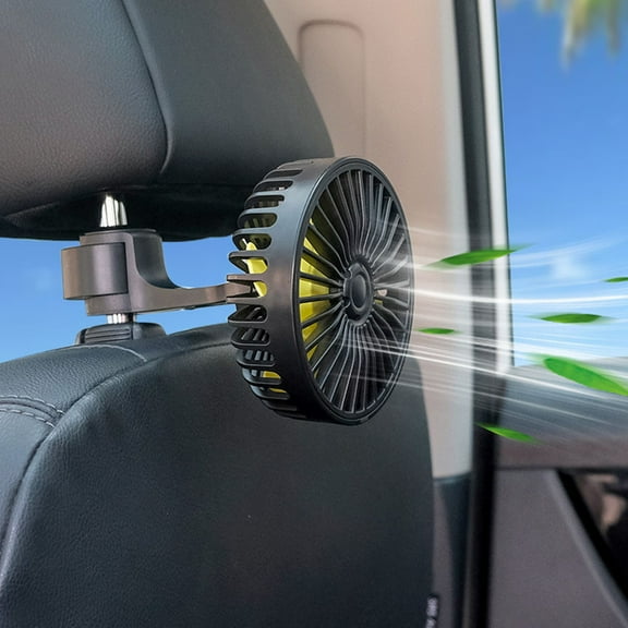 LEORX Vehicle Rear Back Fan Car Fan for Backseat ABS for Comfort 1 Set
