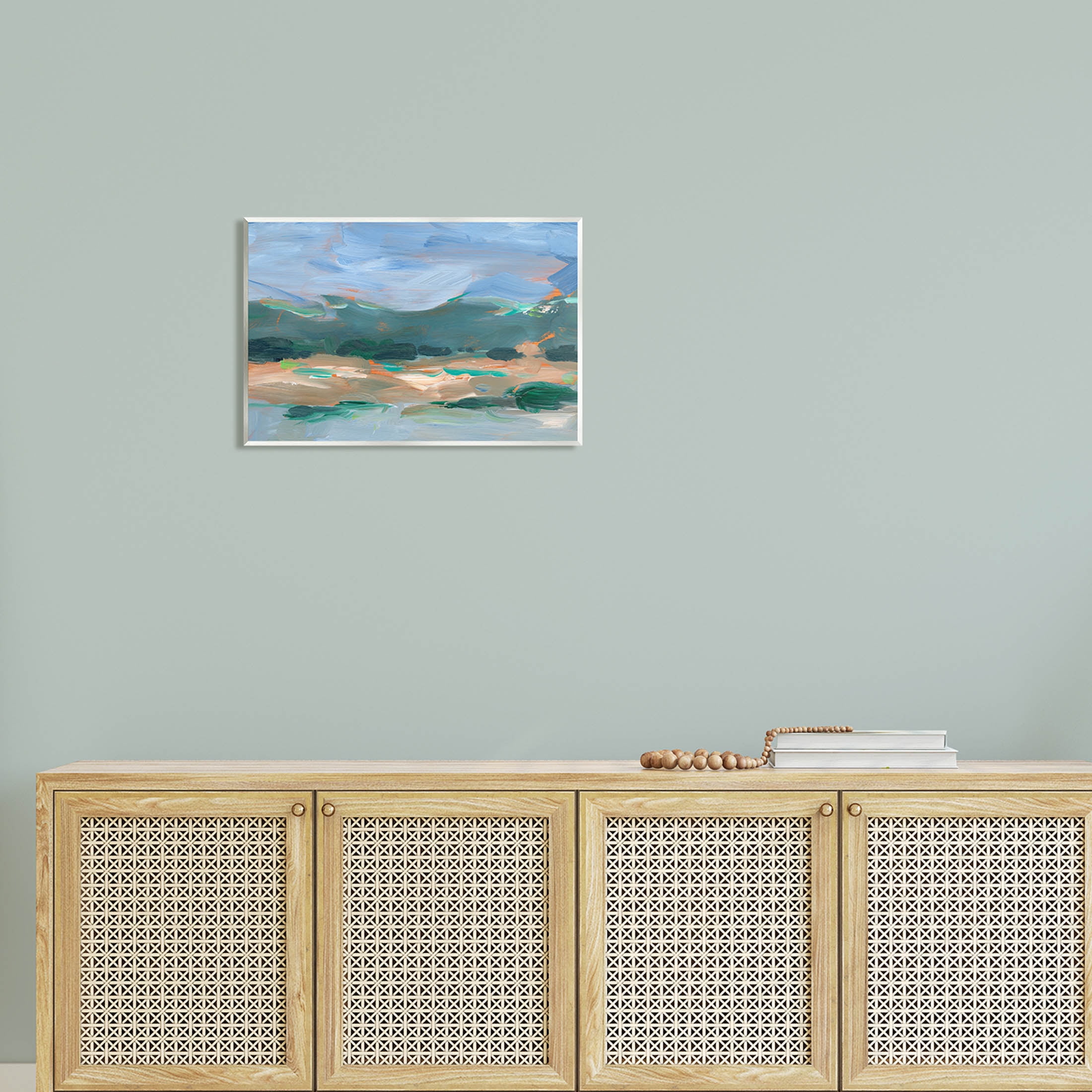 Abstract Landscape Blue Sky Scenery Landscape Painting Unframed Art Print Wall Art