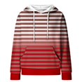 thumbnail image 4 of LYXSSBYX Hoodies for Women Pullover Women'S 2024 Winter Hooded Sweatshirt Loose Casual Striped Print Round Neck Hooded Long Sleeve Sweatshirt, 4 of 5