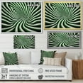 thumbnail image 4 of Designart "Op Art Delirum in Green" Modern Floater Framed Canvas Art Print, 4 of 7