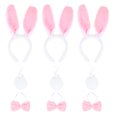thumbnail image 2 of MasteelfCA 3pcs Party Rabbit Ear Headbands Adorable Photo Prop with 3 Bows 3 Rabbit Tails, 2 of 7