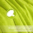 thumbnail image 3 of PiccoCasa 90"x108" Lightweight Blanket Fuzzy Microplush Fleece Bed Blanket, Green Yellow, 3 of 6