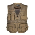 thumbnail image 1 of S SERENABLE Men Fishing Vest Breathable Multi-Pocket Mesh Waistcoat Photo Travel Work Jacket XL, 1 of 5