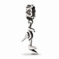 thumbnail image 1 of Fancy Bead White Sterling Silver Themed 25.45 mm 3.64 Reflections High Heel Shoe Dangle Bead, 1 of 2