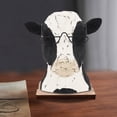 thumbnail image 4 of DIU Personality Hobby Lobby Decorative Cow Head Wearing Glasses Frame Bedside Table or Desk Glasses Frame 1PC, 4 of 8