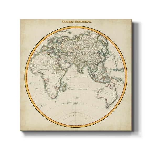 Wexford Home 1812 Eastern Hemisphere-Premium Gallery Wrapped Canvas, 10" x 10" - Ready to Hang