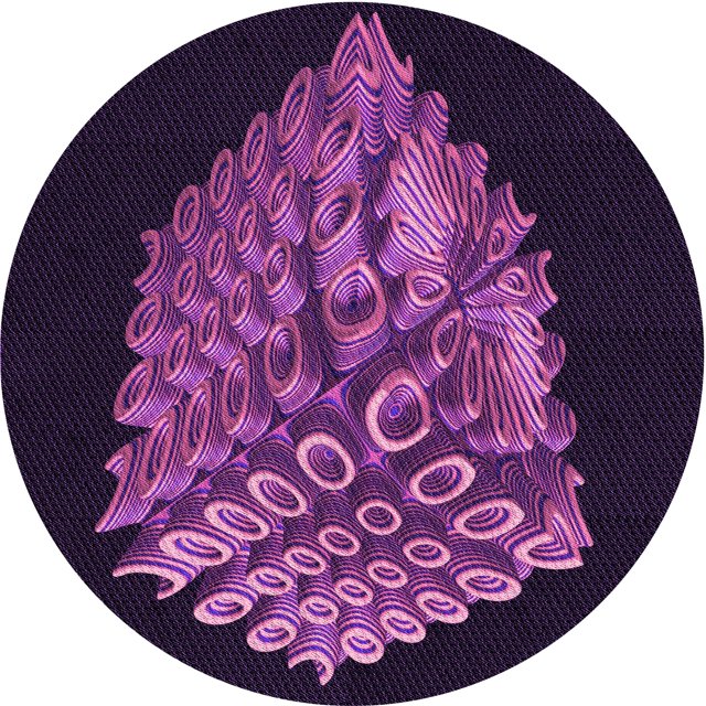 Ahgly Company Tapis d'Intérieur Rond Lavable en Machine Transitionnel Violet Foncé, 6 Pieds Rond