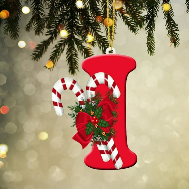 26 Letters Christmas Tree Decoration Pendant Christmas Tree Ornaments Personalized DIY Christmas Ornaments Christmas Decoration Xmas Tree Hanging Decor