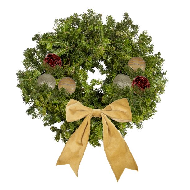 Better Homes & Gardens 22 Inch Wreath Fresh Cut Holiday Greens Jewel