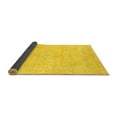 thumbnail image 2 of Ahgly Company Indoor Round Abstract Yellow Modern Area Rugs, 5' Round, 2 of 4