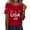 A10-Red, variant on SAATLERI 250th Anniversary Usa Shirt Women's Casual America Flag Print Crew Neck Short Sleeve Tee Tops Patriotic Shirts