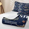 thumbnail image 4 of meiyoeat Watercolor Ocean Coral Twin Quilt Set For Boys,Cute Sea Animal Shark Twin Coverlet Set For Kids,2-Piece, 4 of 7