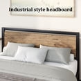 thumbnail image 4 of 4 EVER WINNER Queen Bed Frames with Headboard, Industrial Style Queen Bed Frame with Storage, Queen Size Bed Frames with Wooden Footboard, No Box Spring Needed, Noise-Free, Easy Assembly, Brown, 4 of 6