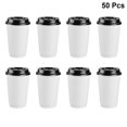 thumbnail image 3 of 50 Pcs Gobelets à Café Jetables Isolation pour Emporter Gobelet en Papier à Double Couche avec Couvercle (12oz 350ml), 3 of 6