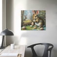 thumbnail image 4 of Nawypu Easter Bunny Is Decorating Eggs Poster Easter, Canvas Or Poster, Wall Art Easter, Home Decor, Decor Spring Print Easter Print Nursery, 4 of 6
