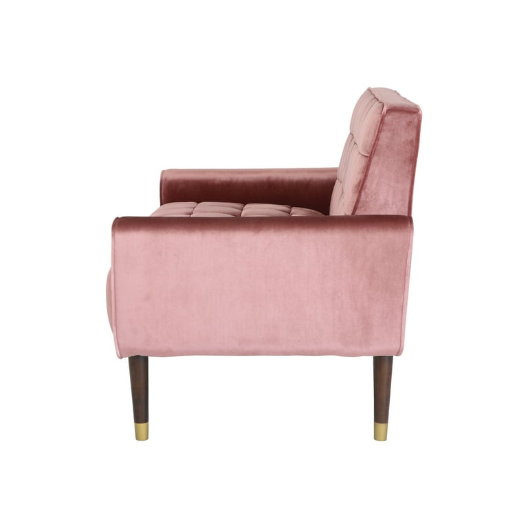 Noble House Quentin Button Tufted Velvet Loveseat